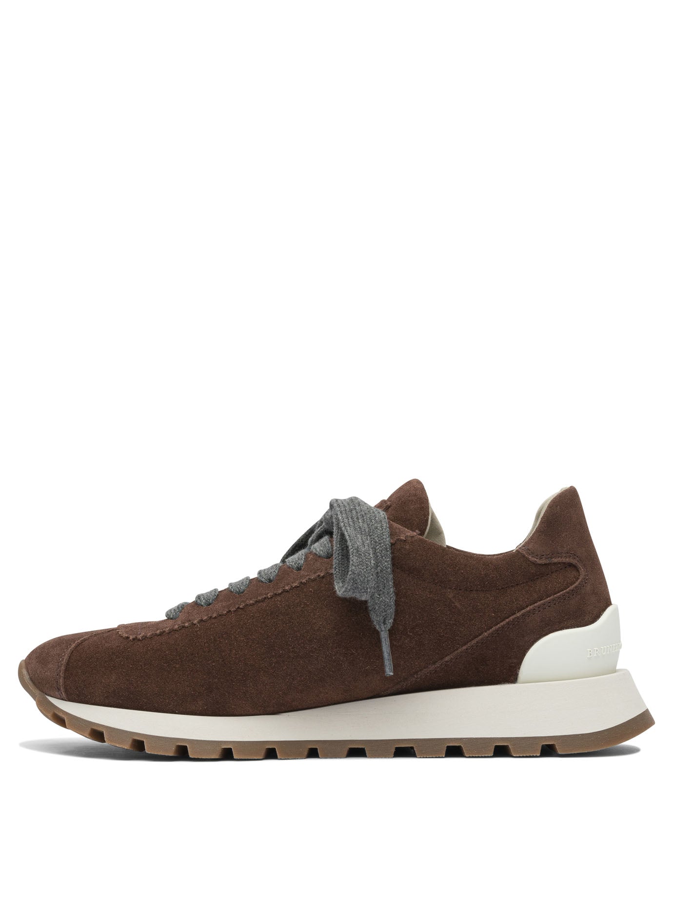 Brunello Cucinelli Suede Runners Sneakers With Shiny Tab