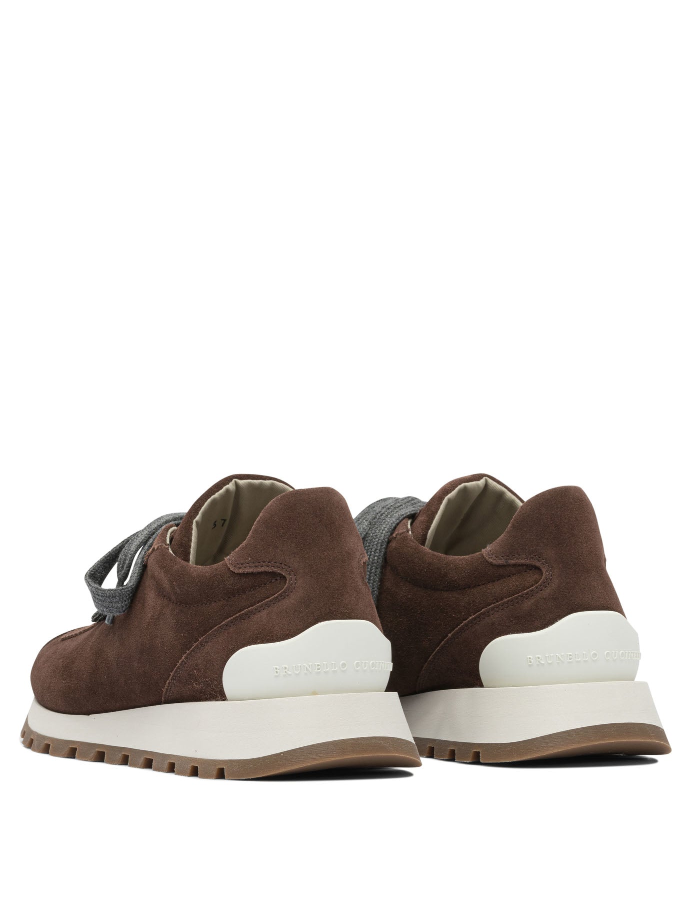 Brunello Cucinelli Suede Runners Sneakers With Shiny Tab