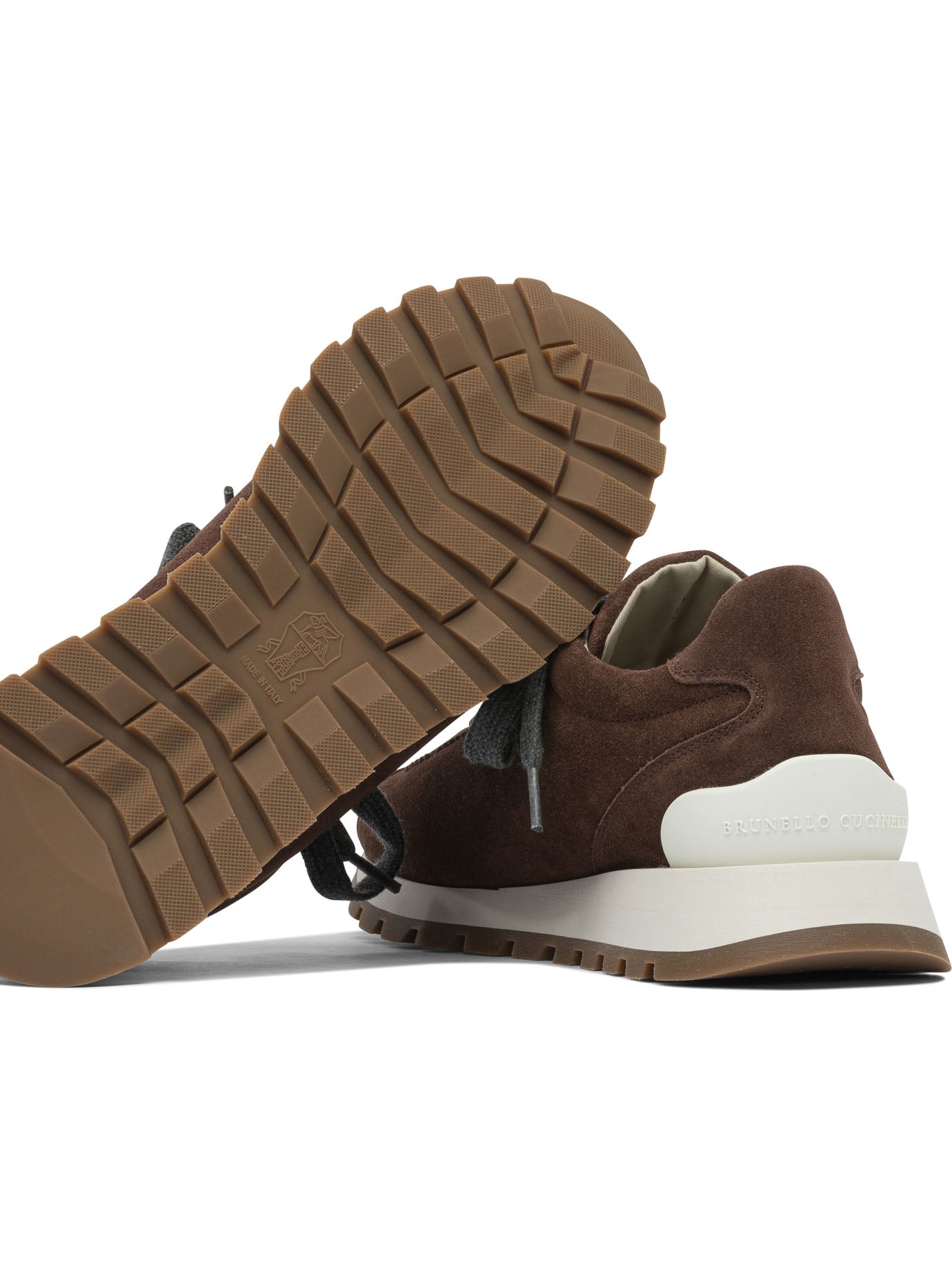 Brunello Cucinelli Suede Runners Sneakers With Shiny Tab