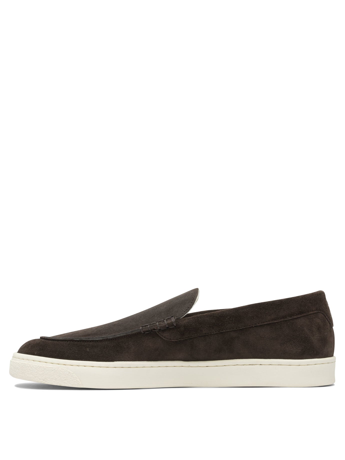 Brunello Cucinelli Chevron-Effect Suede Loafers