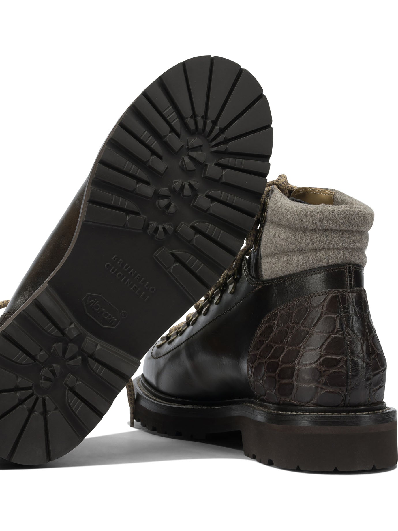 Brunello Cucinelli Leather Hiking Shoes