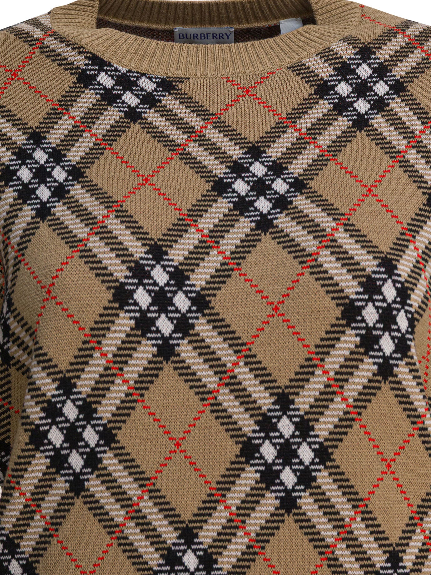 Burberry Wool Blend Crew Neck Sweater