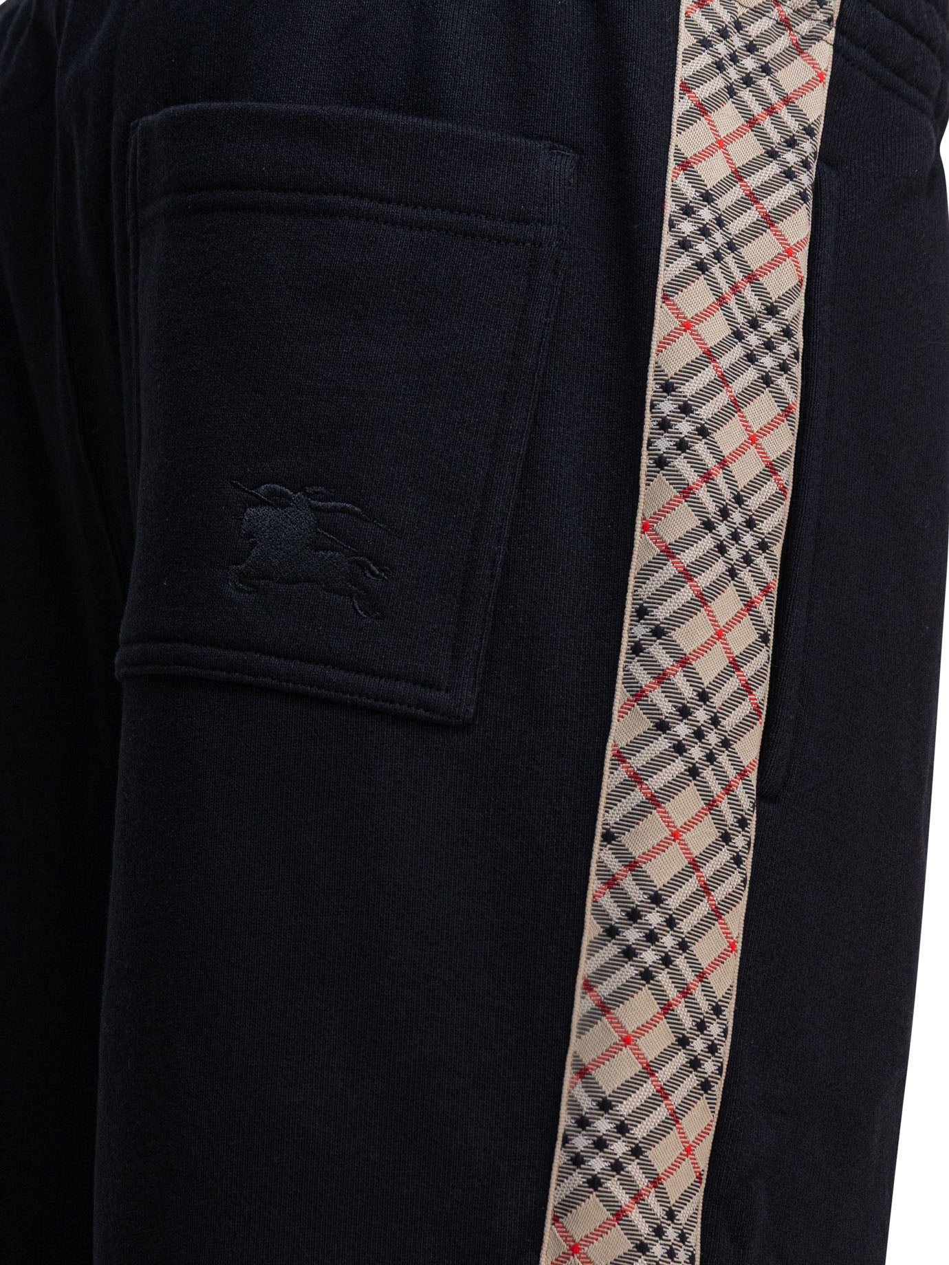 Burberry Trousers With Check Trim