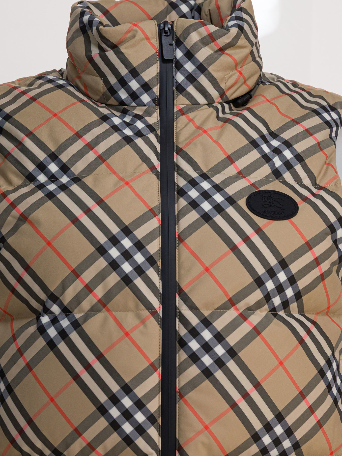 Burberry Check Sleeveless Down Jacket