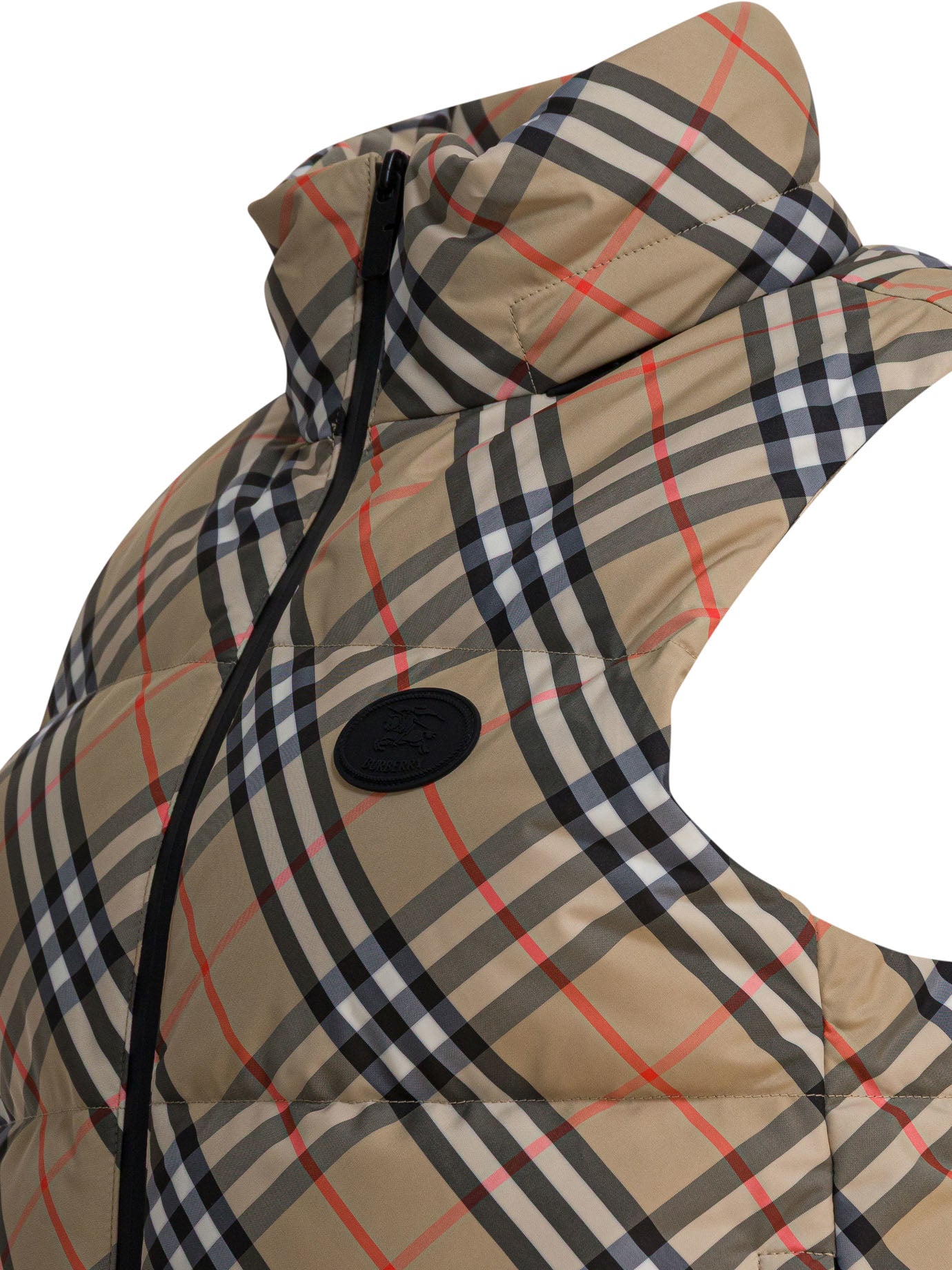 Burberry Check Sleeveless Down Jacket