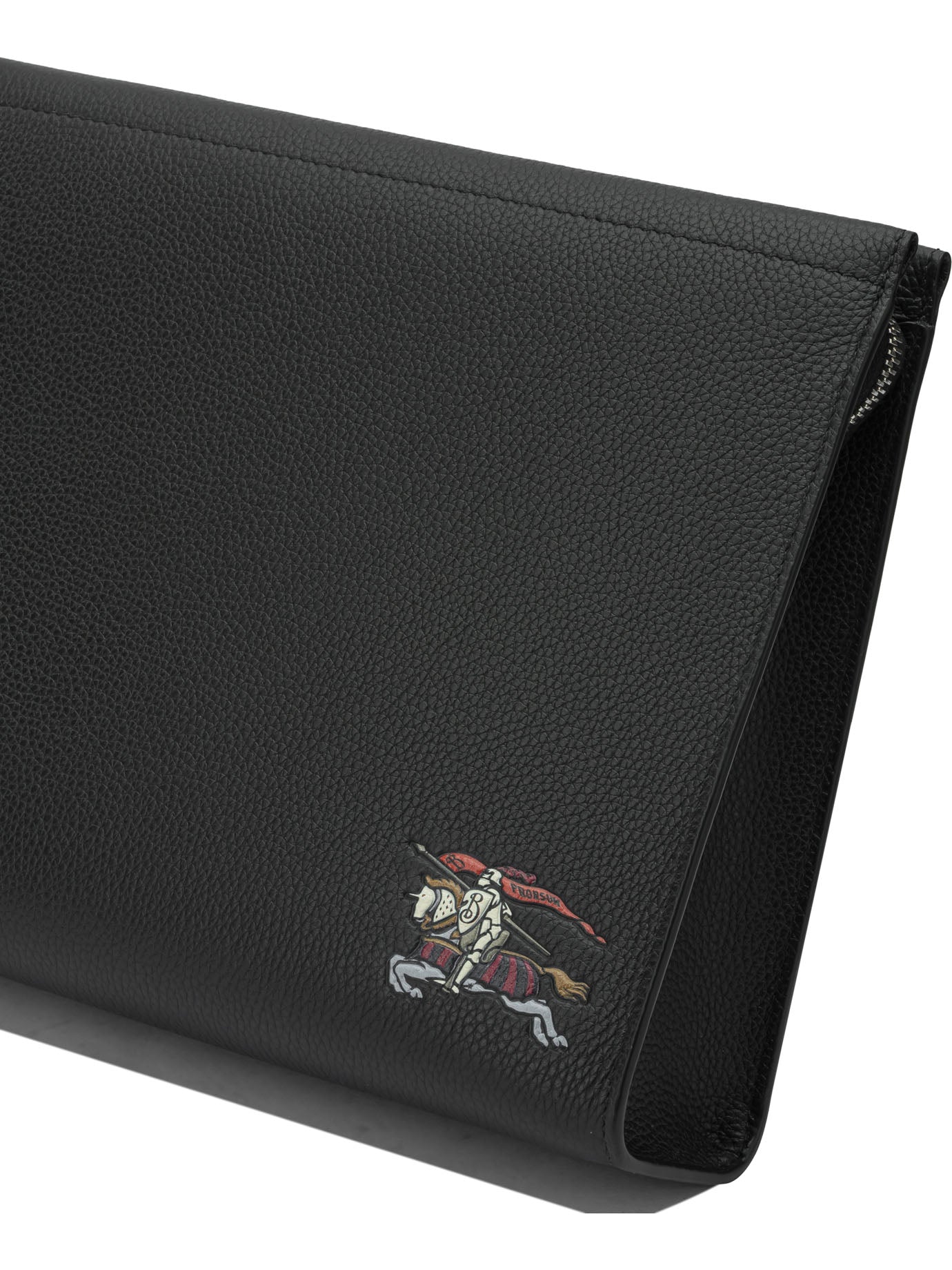 Burberry Leather Clutch Bag With Ekd