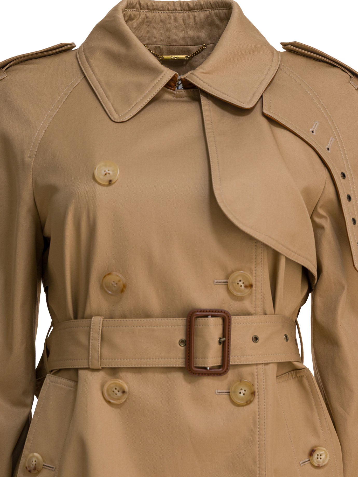 Chloé Short Cotton Gabardine Trench Coat