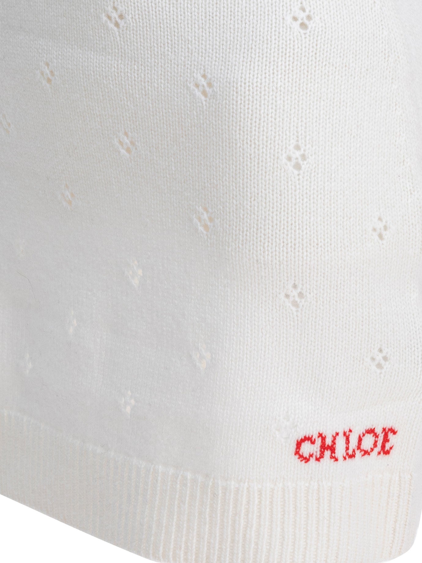 Chloé Openwork Wool And Cashmere Miniskirt