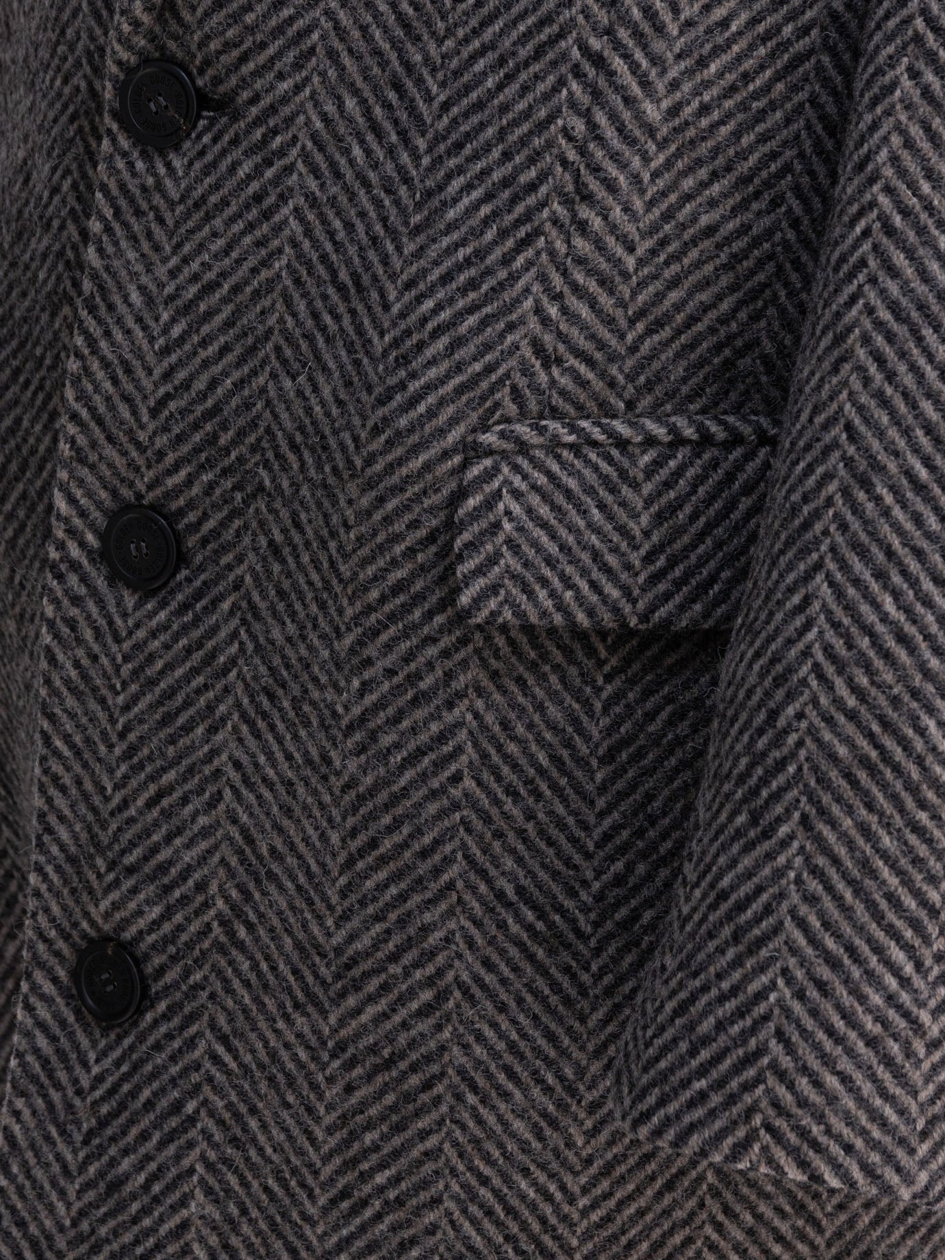 Golden Goose Single-Breasted Herringbone Coat