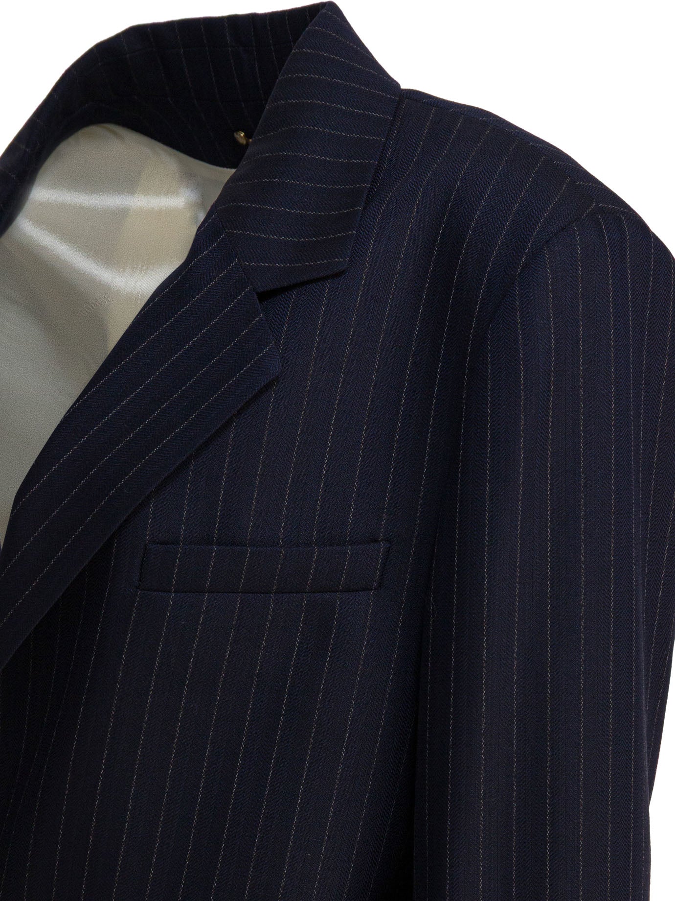 Golden Goose Single-Breasted Pinstripe Blazer Jacket