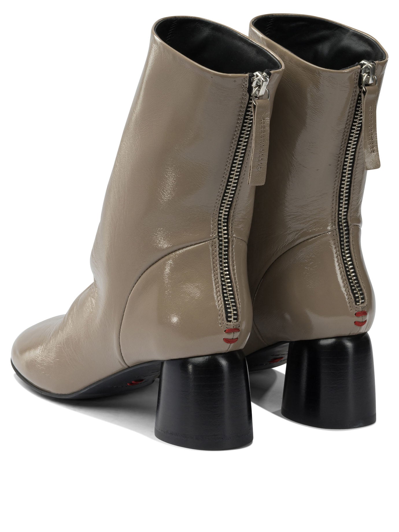 Halmanera Leather Zippered Ankle Boots