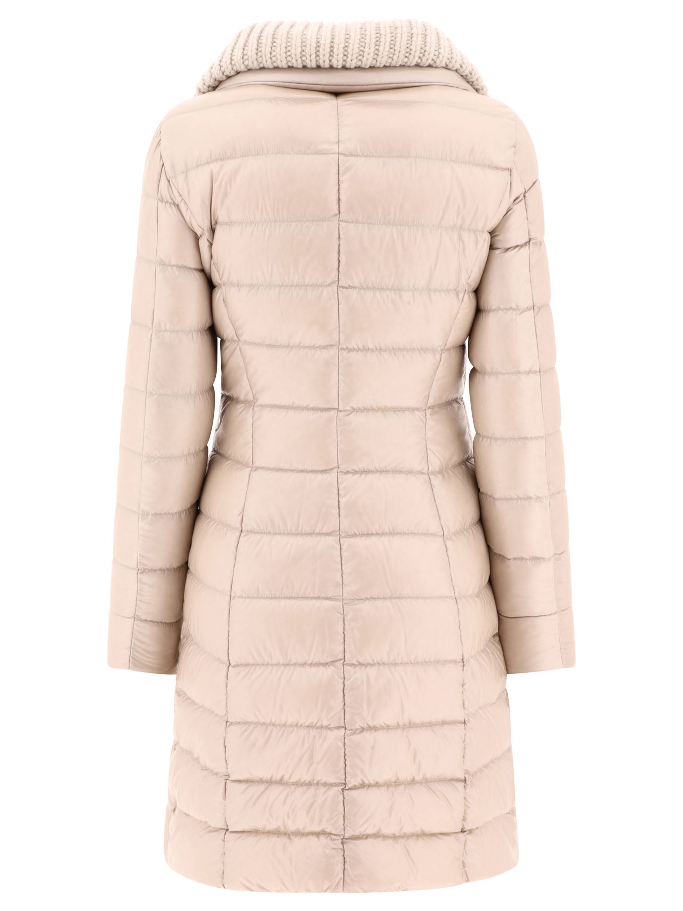 Herno Long Down Jacket With Wool Collar