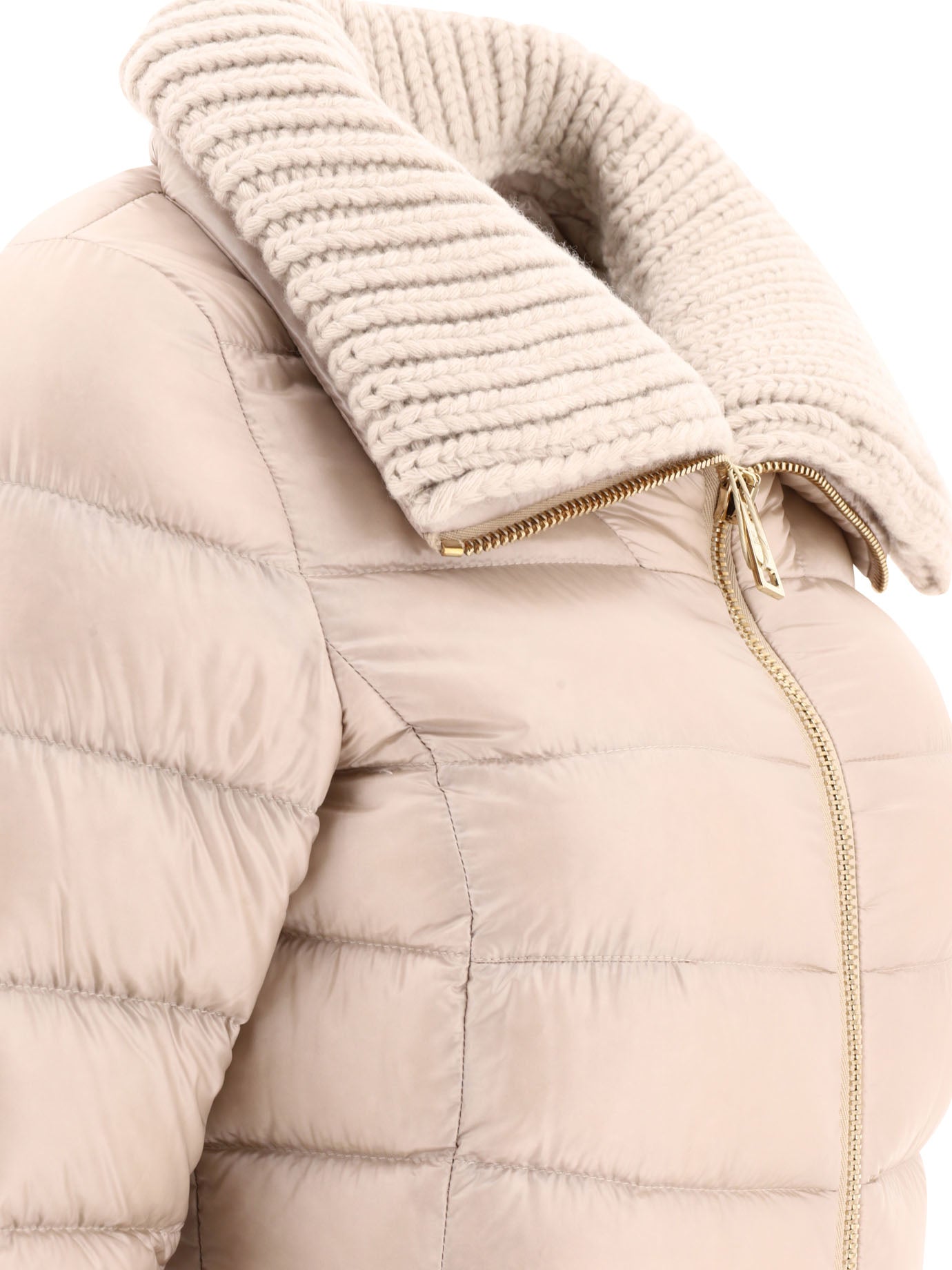 Herno Long Down Jacket With Wool Collar