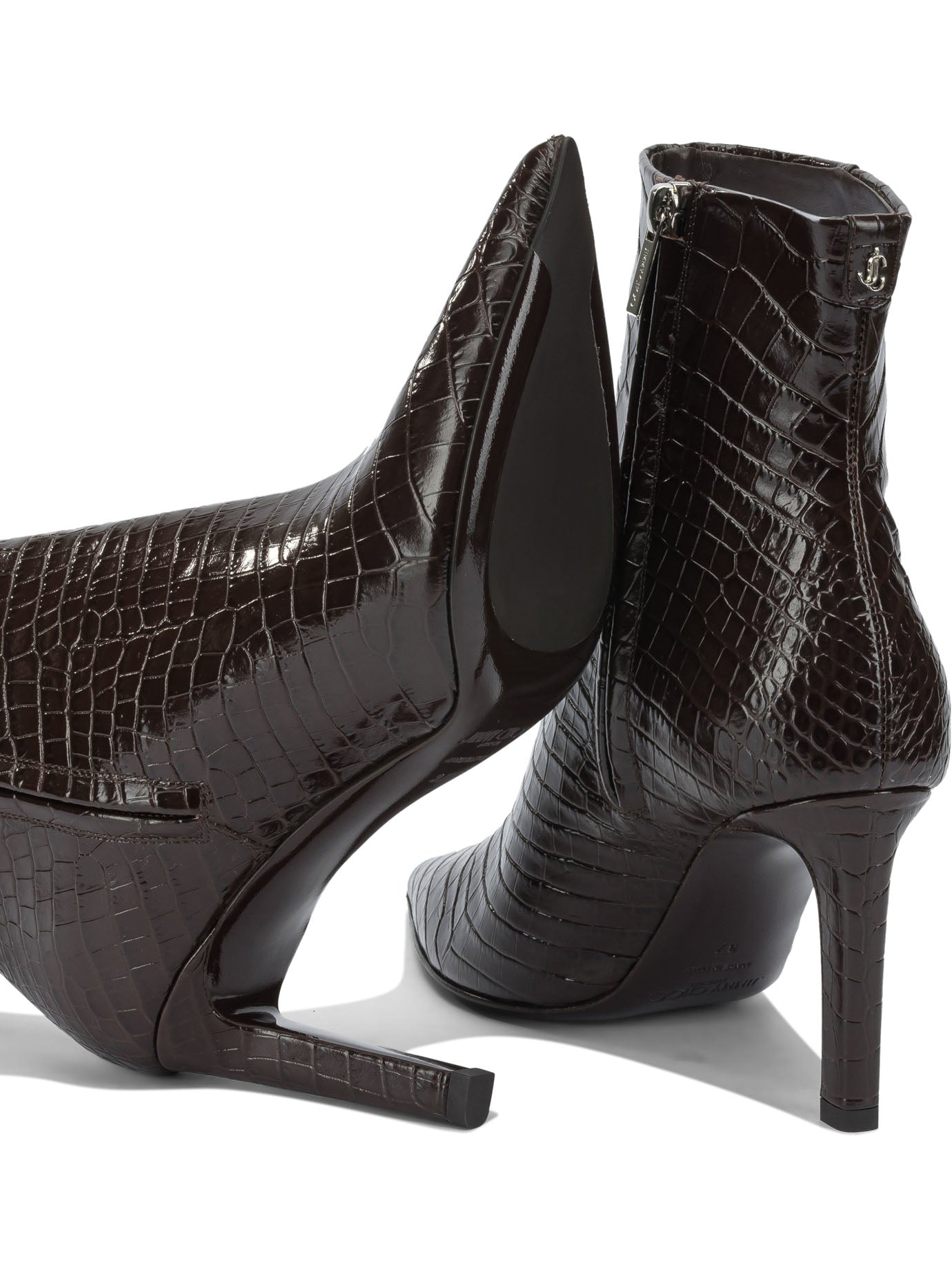 Jimmy Choo Frankie Zippered Ankle Boots 85Mm