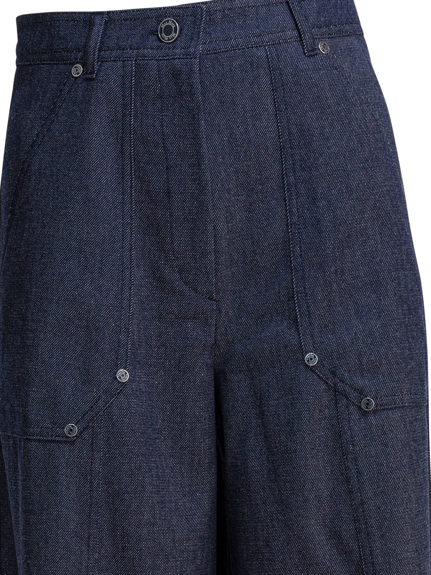 Max Mara Denim-Effect Wool Pants