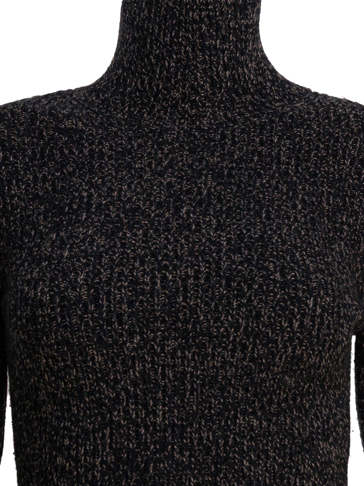 Max Mara Wool And Cashmere Mouliné Turtleneck Sweater