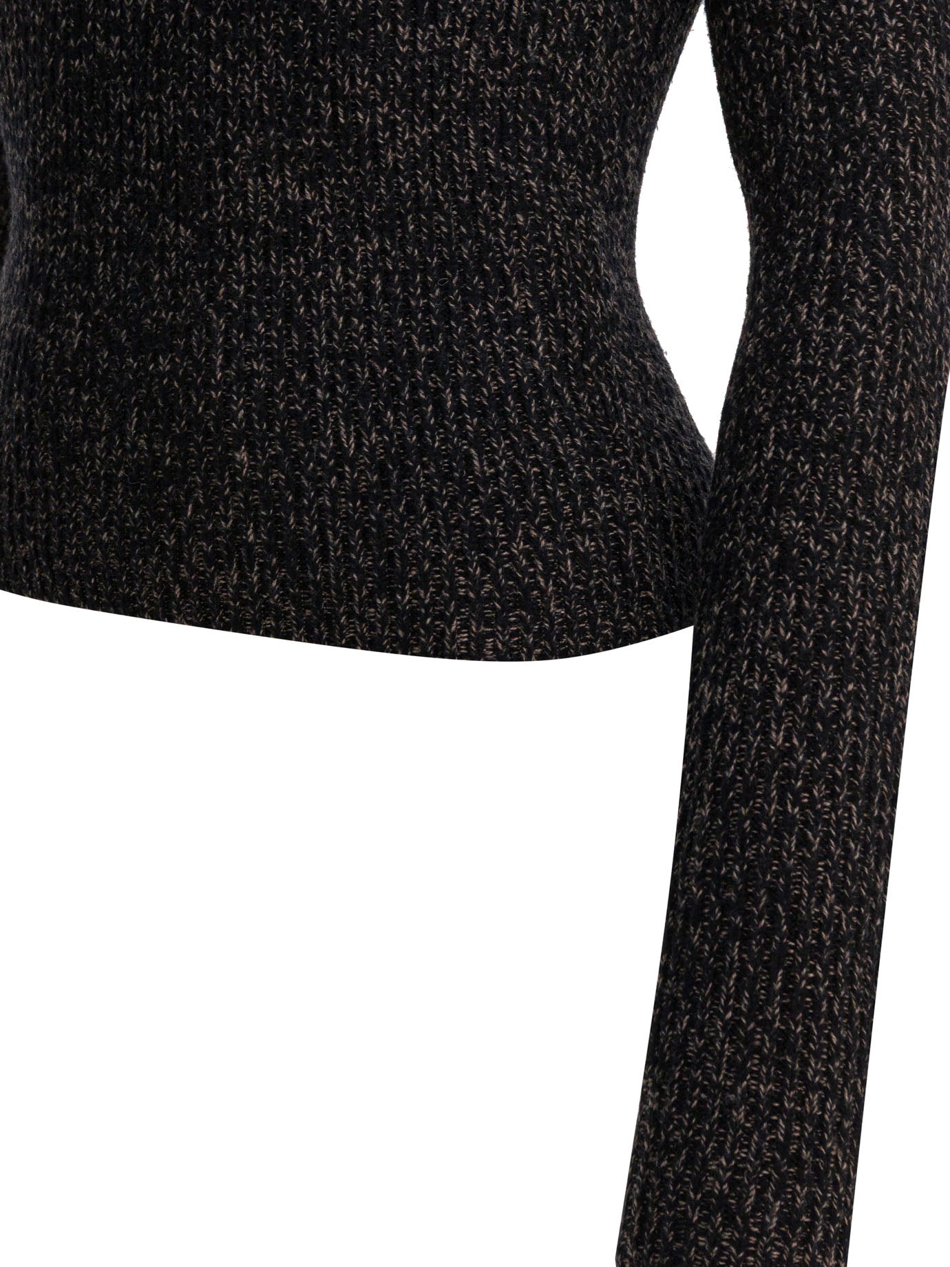 Max Mara Wool And Cashmere Mouliné Turtleneck Sweater