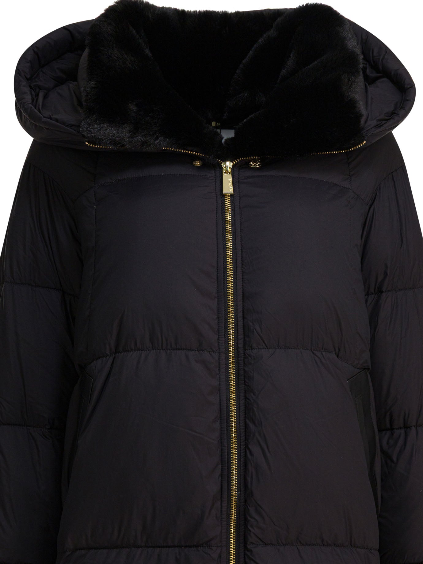 Max&Moi Long Down Jacket With Over Hood