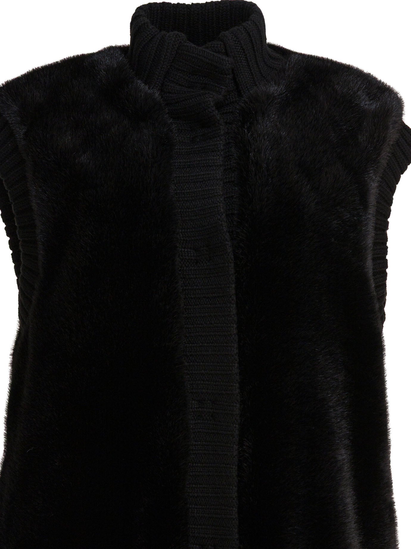 Pinko Sleeveless Faux Fur Jacket