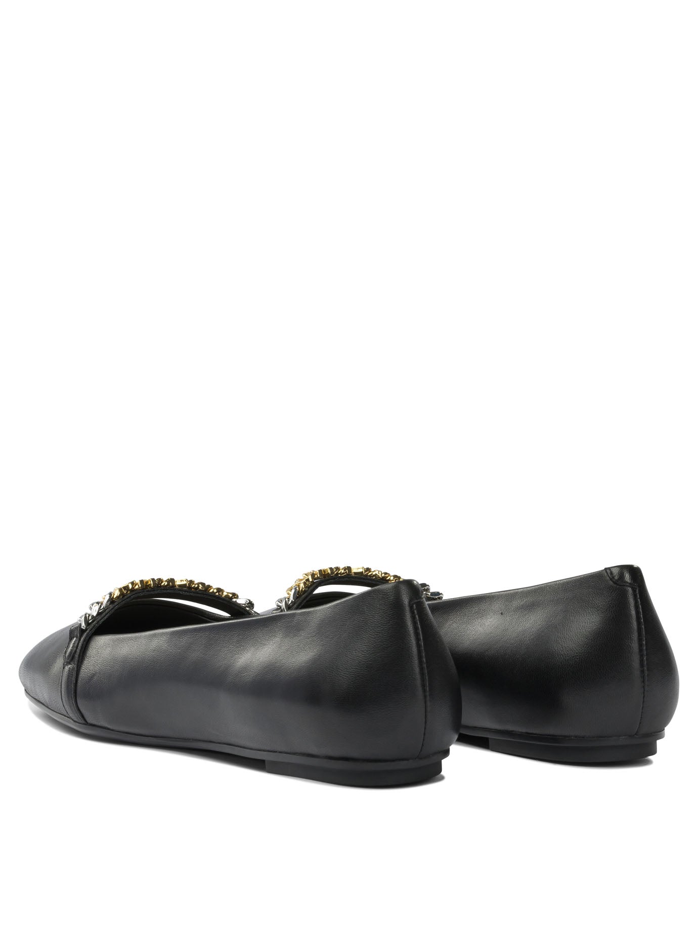 Pinko Leather Ballet Flats With Square Toe