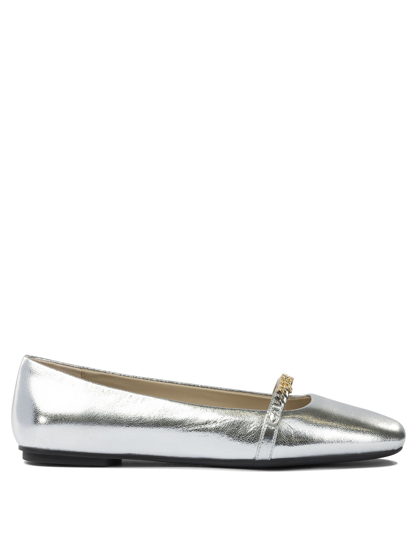 Pinko Leather Ballet Flats With Square Toe
