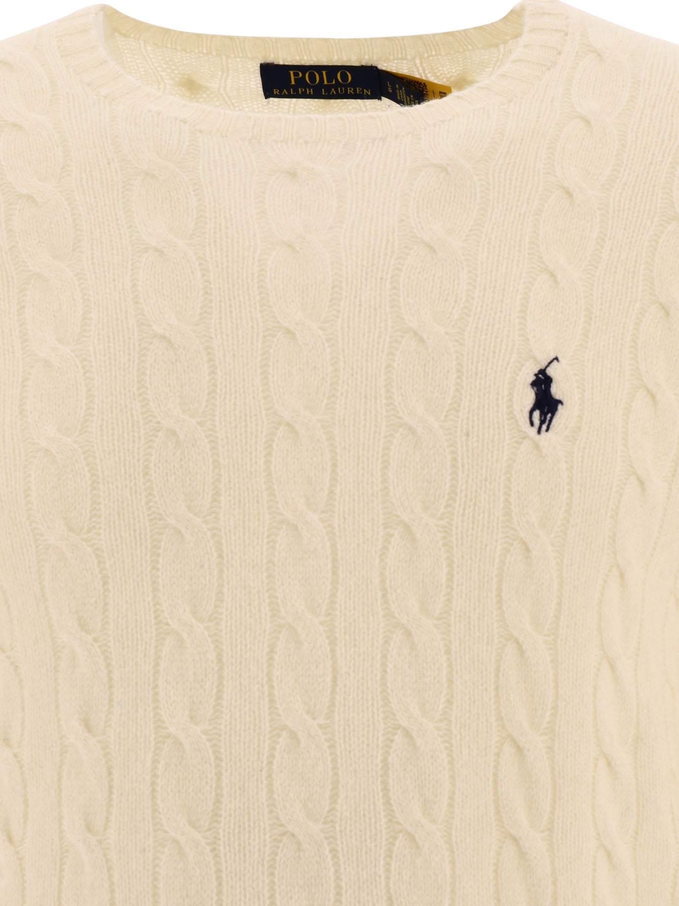 Polo Ralph Lauren Wool And Cashmere Crewneck Sweater With Logo