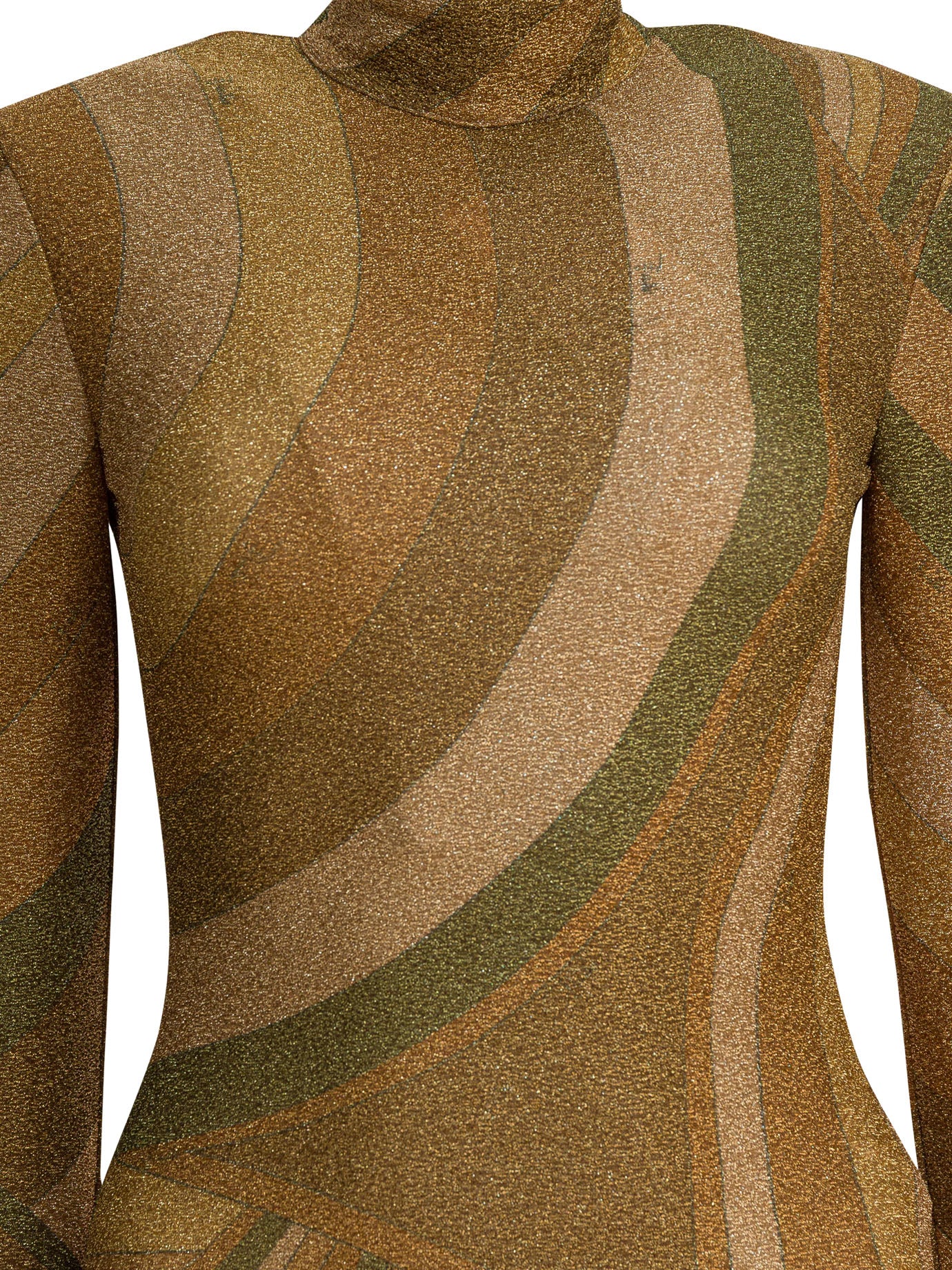 Pucci Mock Neck T-Shirt With Iride Print