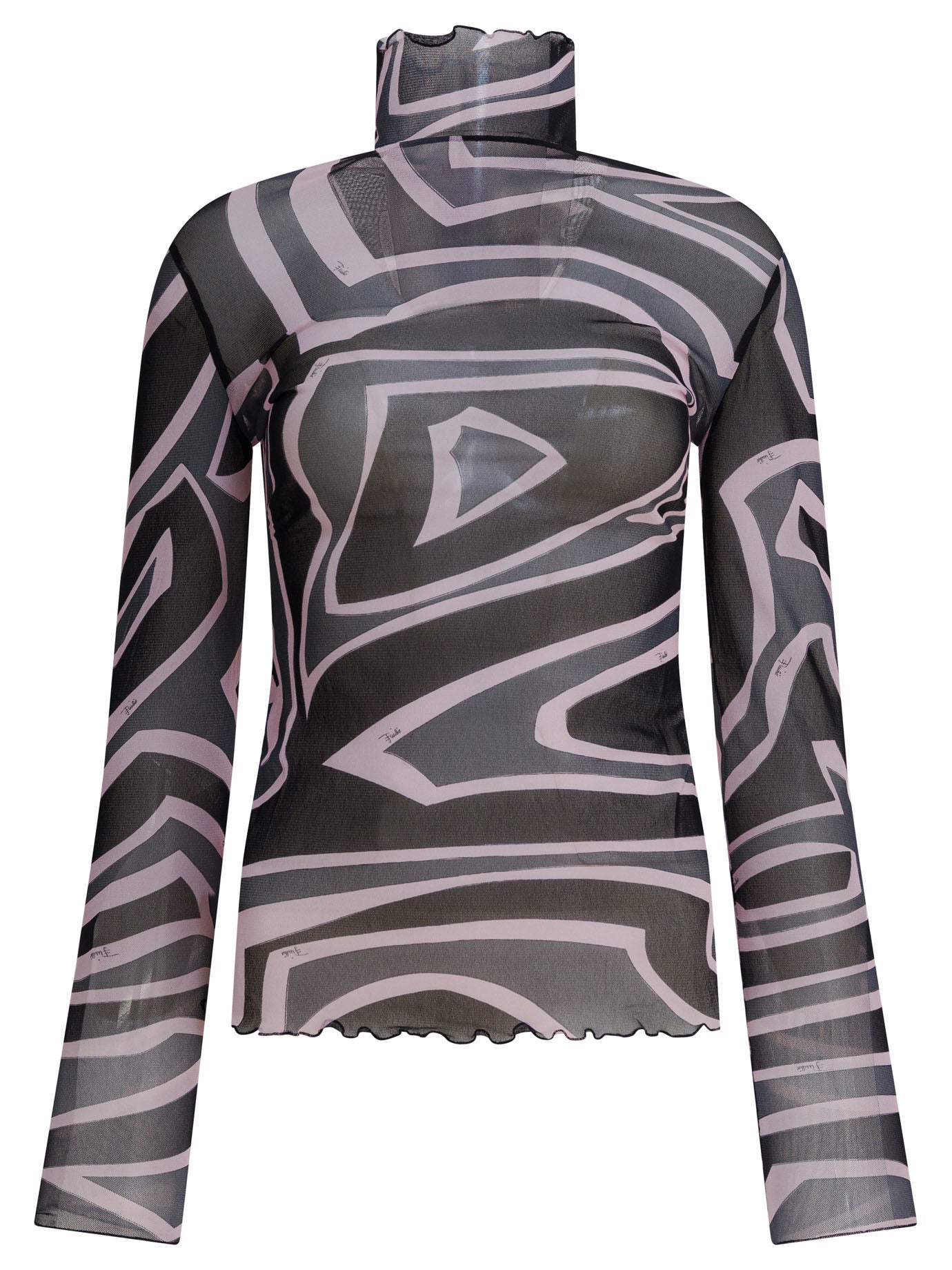 Pucci Labirinto Print Tulle T-Shirt
