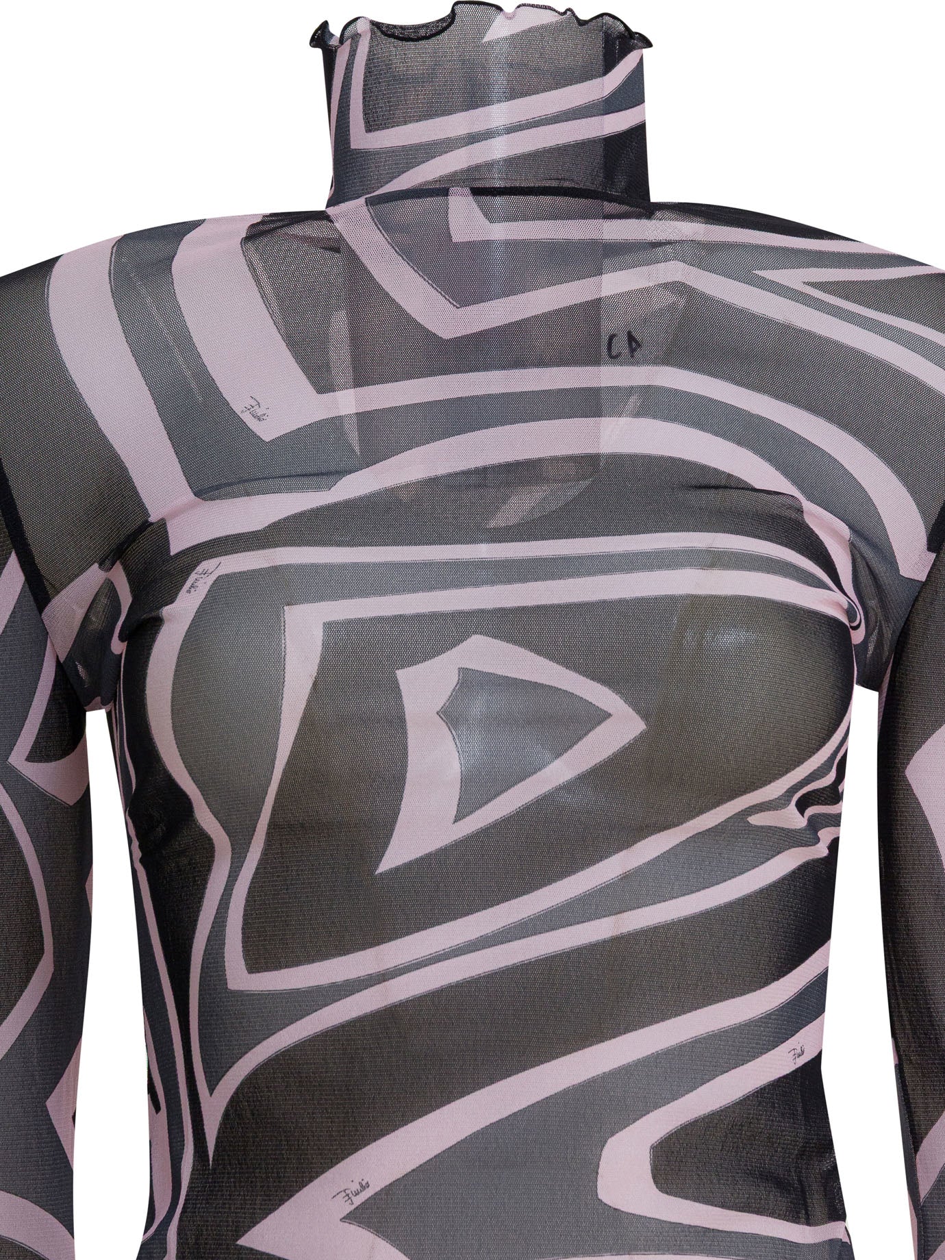 Pucci Labirinto Print Tulle T-Shirt