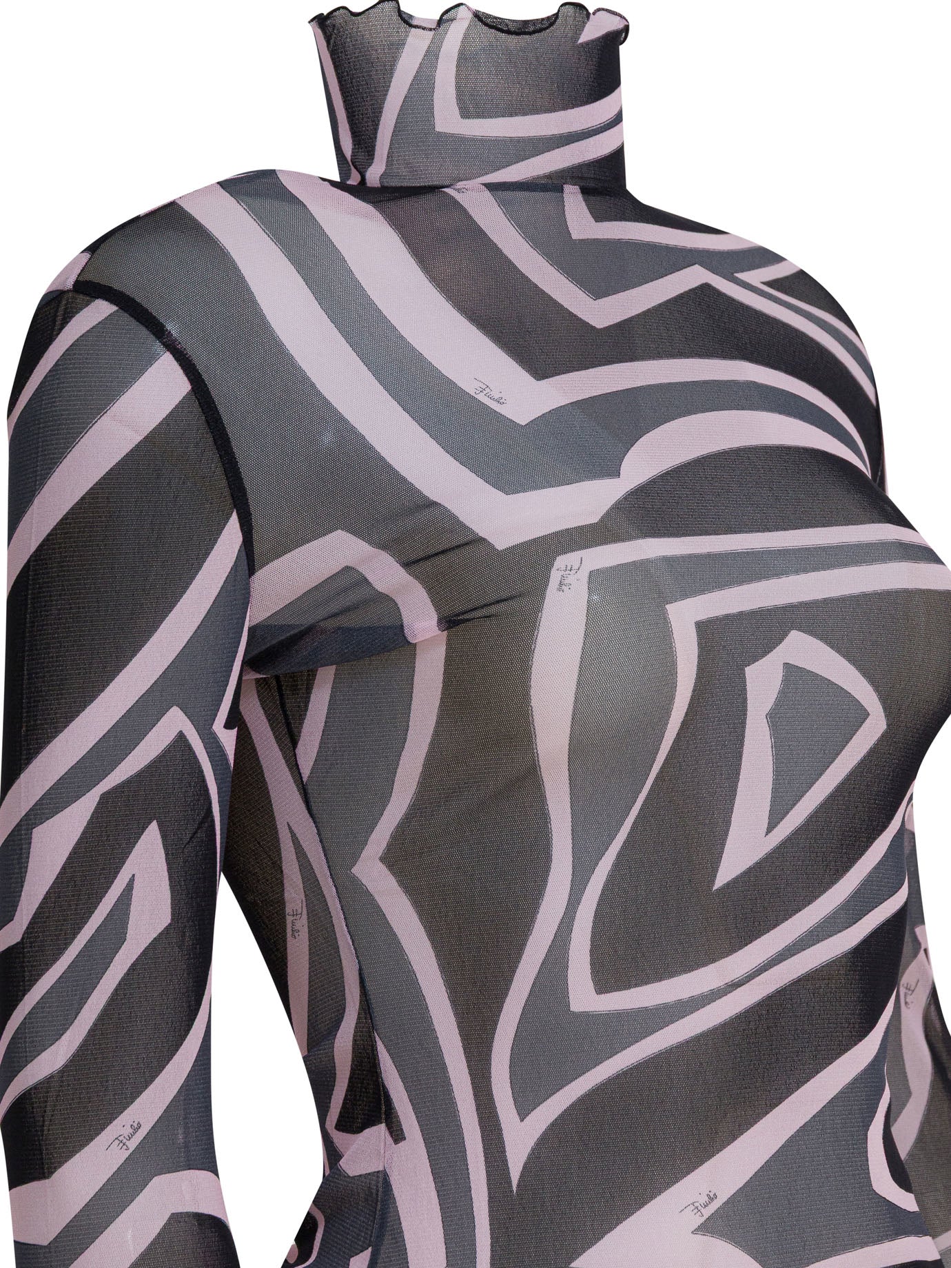 Pucci Labirinto Print Tulle T-Shirt