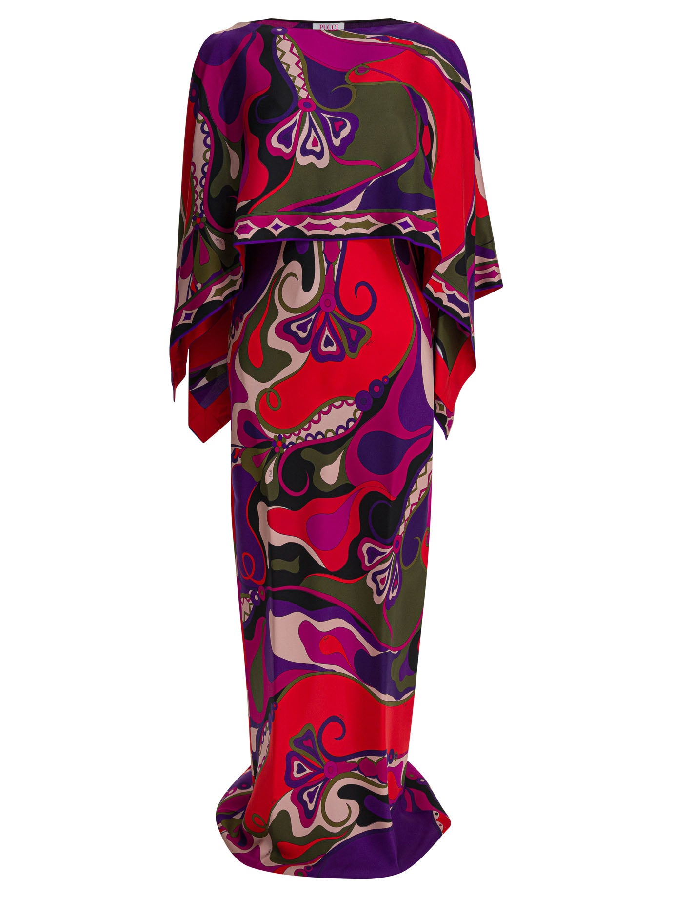 Pucci Orchidee Print Silk Long Dress