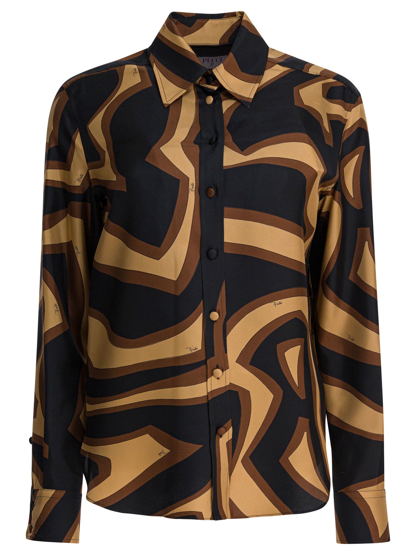 Pucci Silk Shirt With Labirinto Print