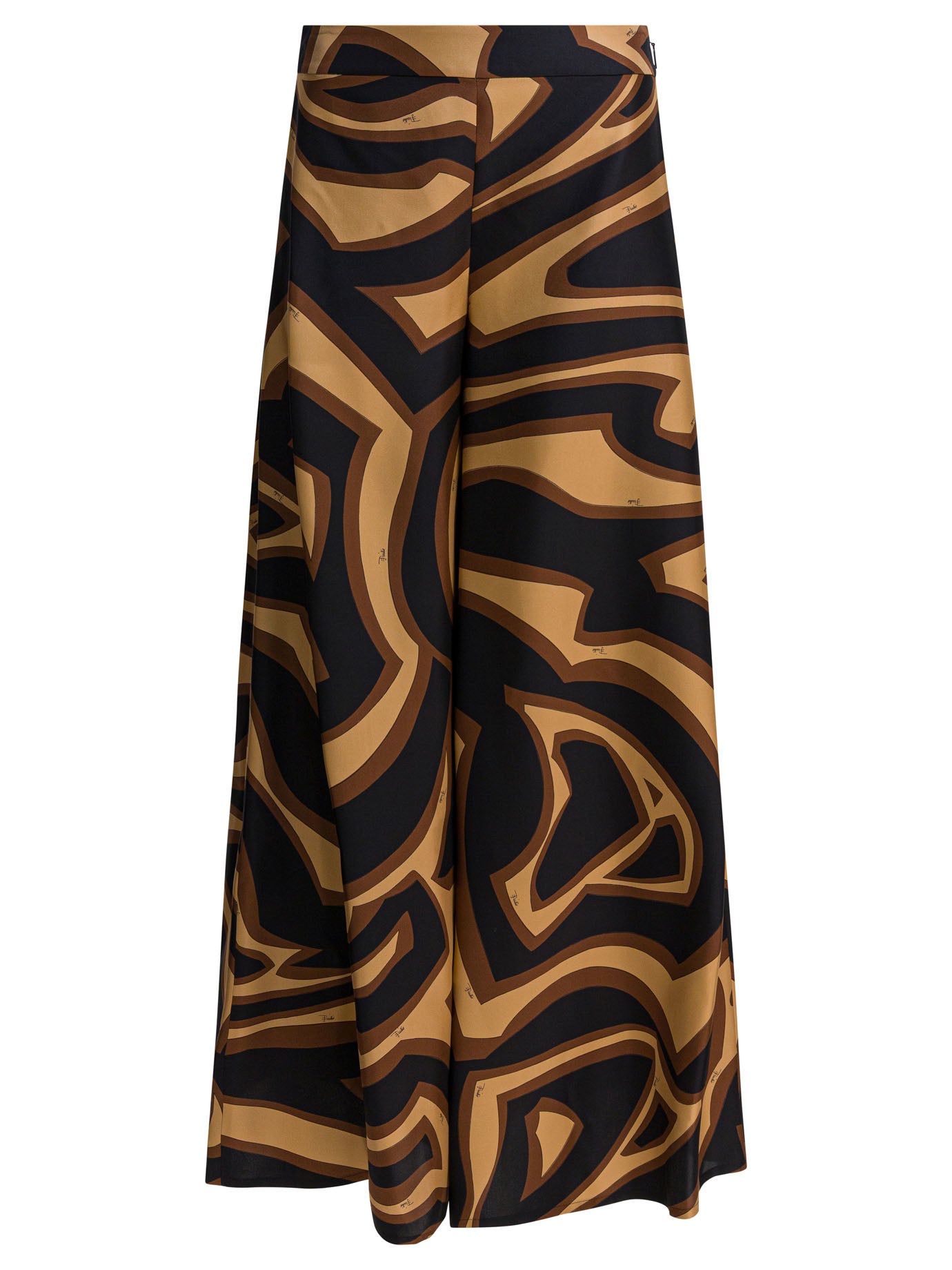 Pucci Labirinto Print Silk Wide Pants
