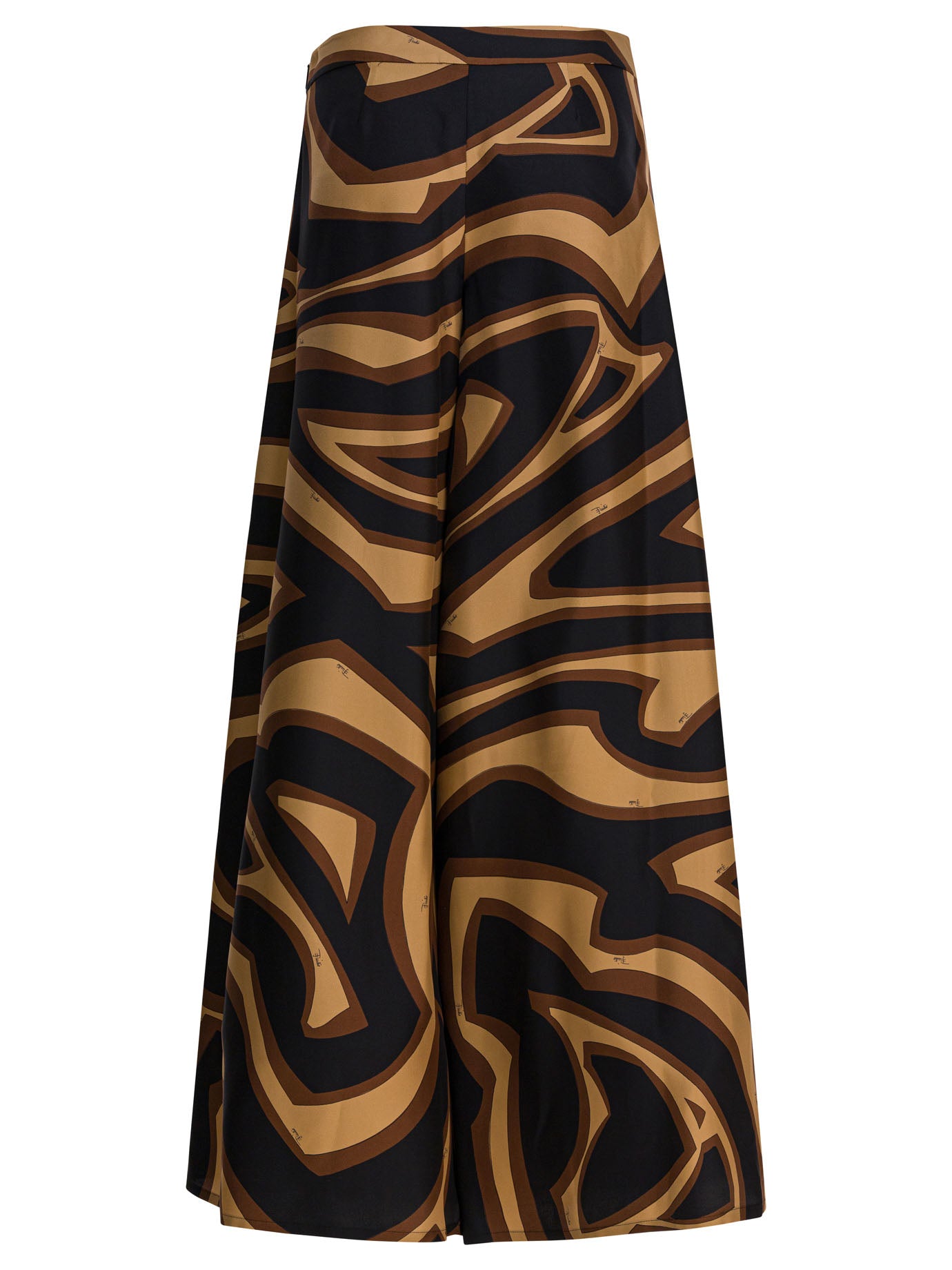 Pucci Labirinto Print Silk Wide Pants