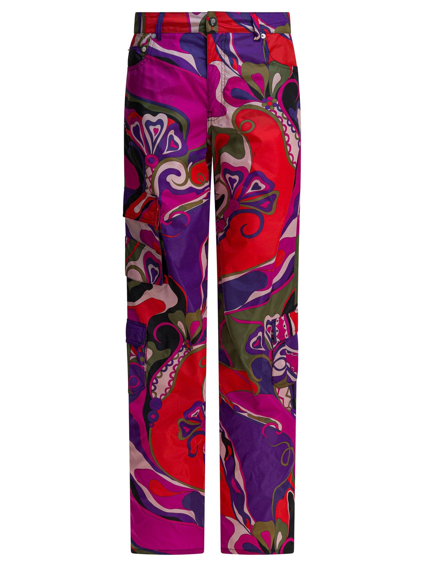 Pucci Cargo Pants With Orchidee Print