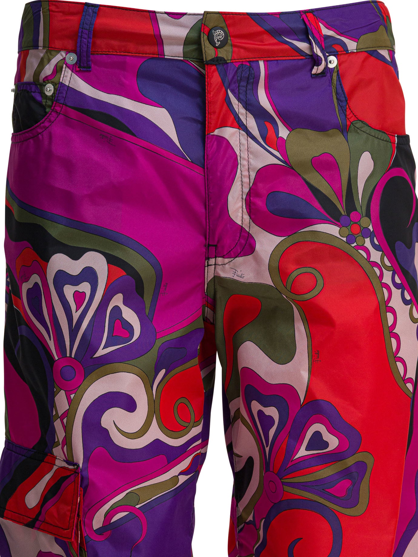 Pucci Cargo Pants With Orchidee Print