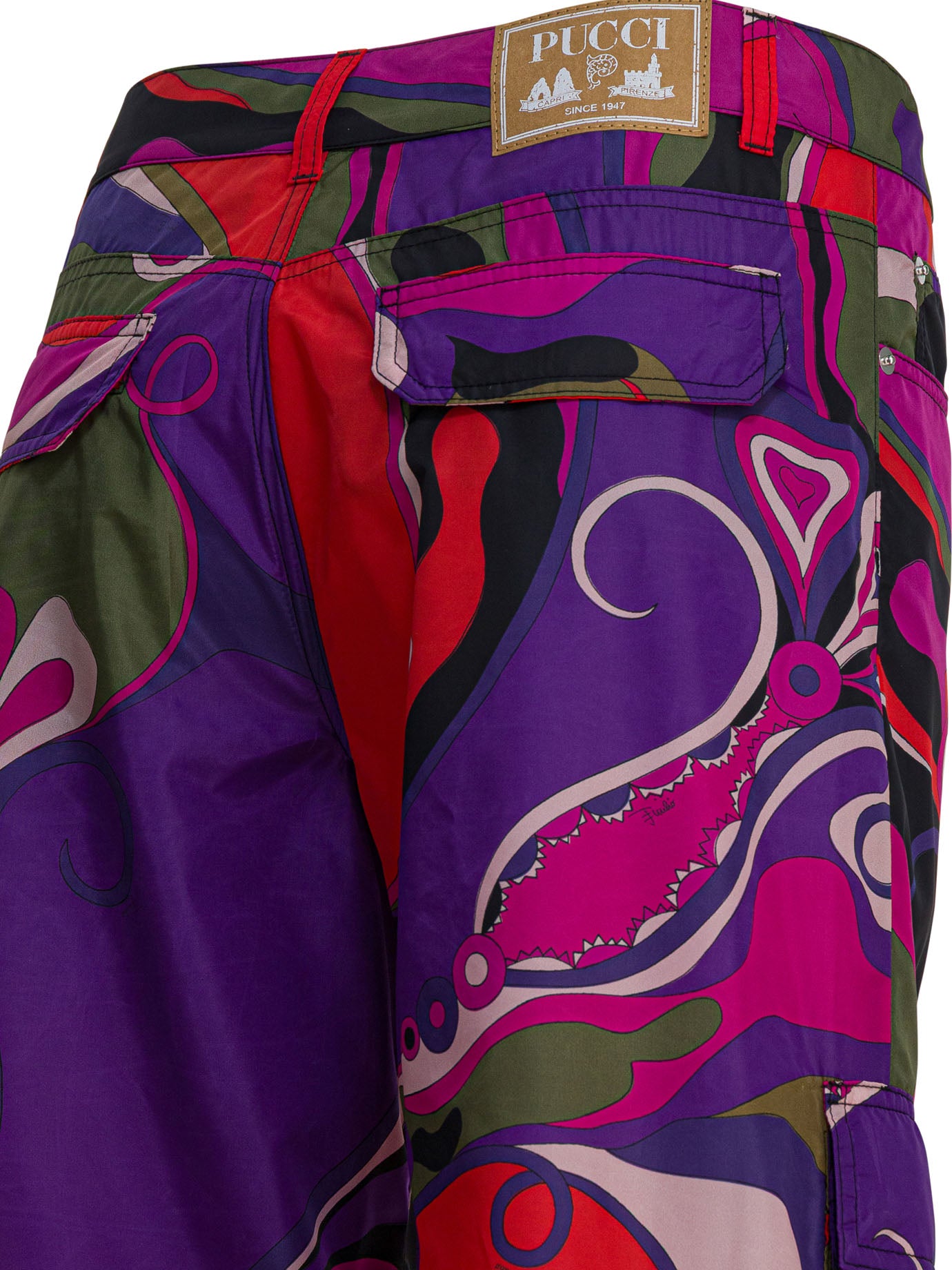 Pucci Cargo Pants With Orchidee Print