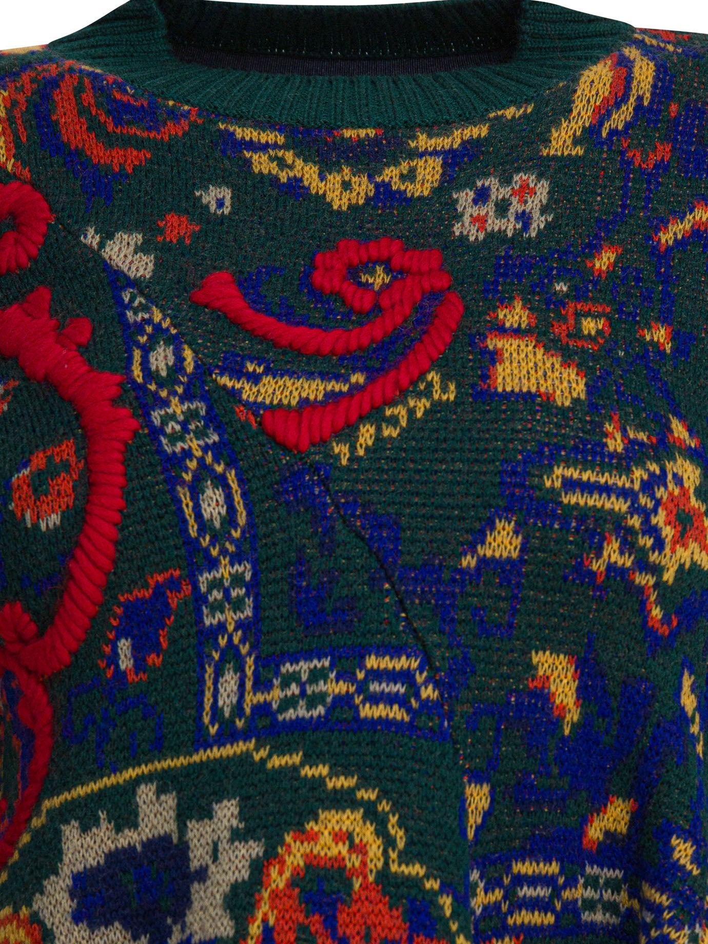 Sacai Floral Jacquard Knit Sweater