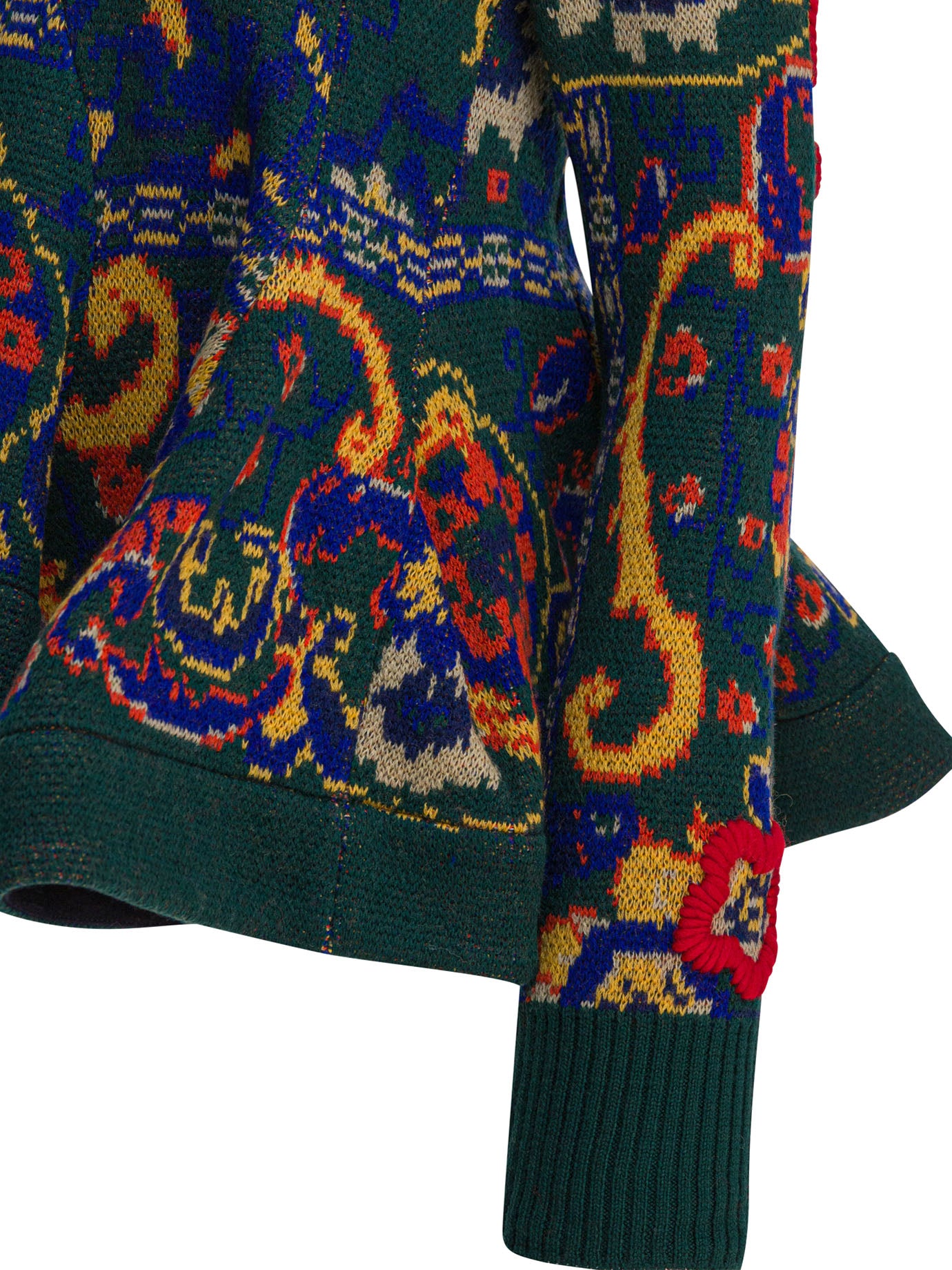 Sacai Floral Jacquard Knit Sweater
