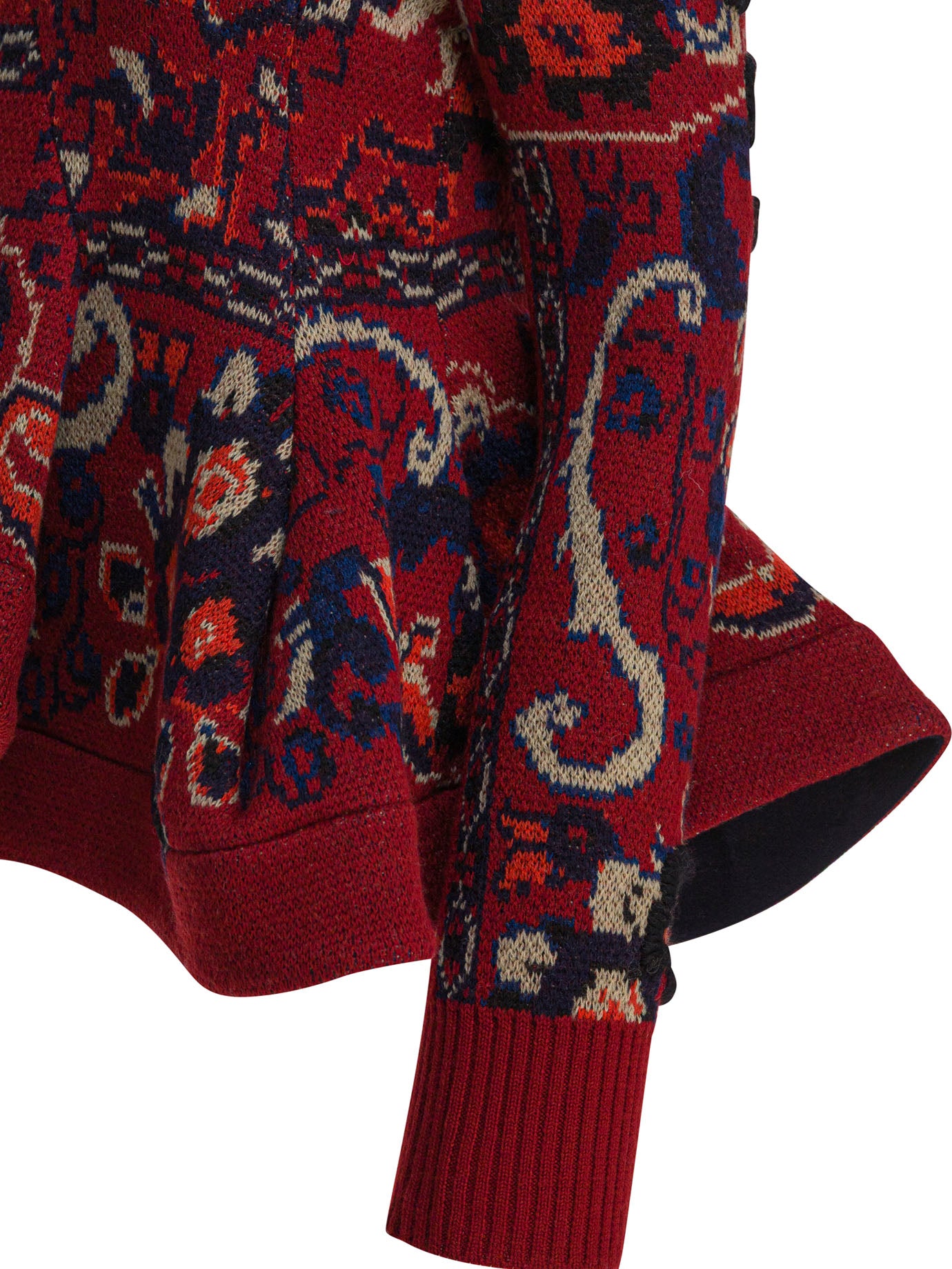 Sacai Floral Jacquard Knit Sweater