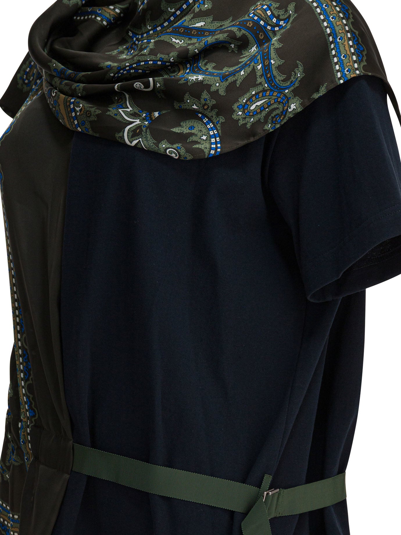 Sacai Cotton T-Shirt With Paisley Print