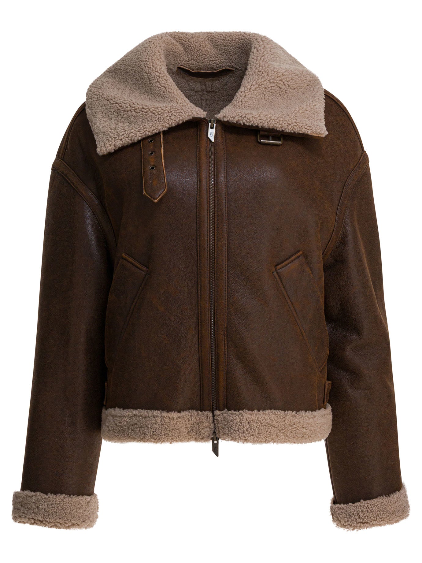 Salvatore Santoro Suede Leather Shearling Jacket