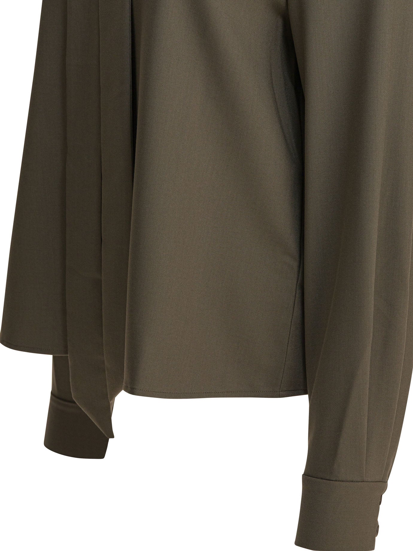 Self-portrait Twill Blouse With Bow Collar