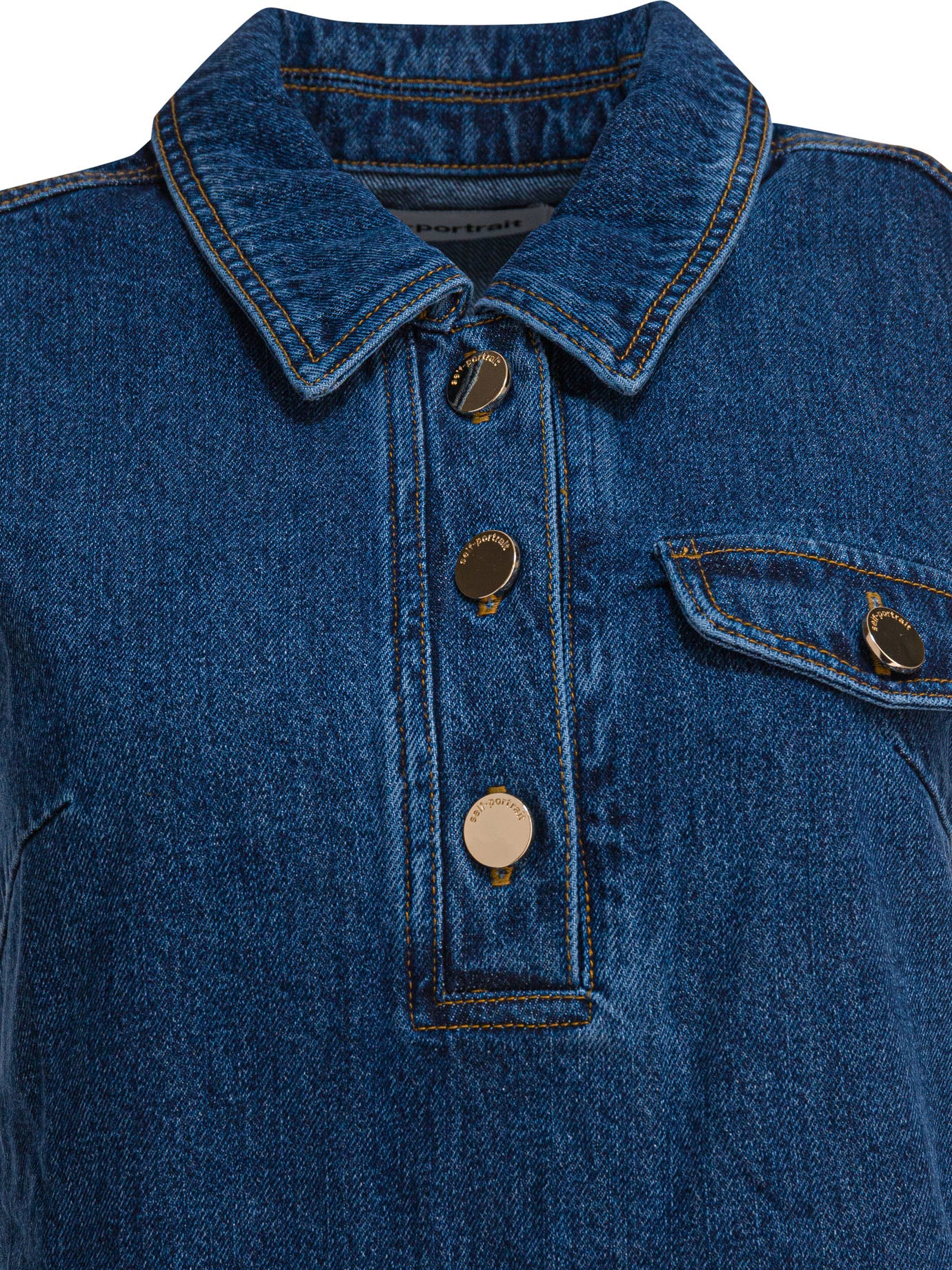 Self-portrait Short Denim Dress