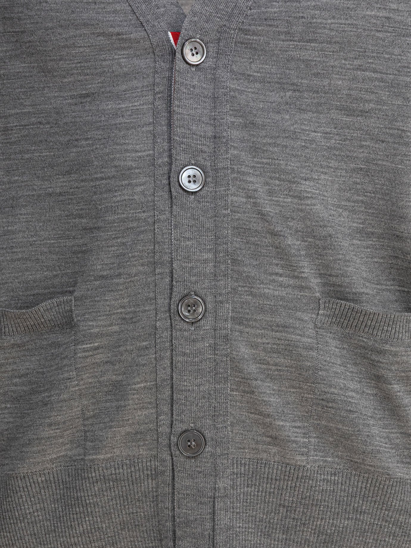 Thom Browne Classic V-Neck Cardigan In Fine Merino Wool W/ 4Bar Stripes