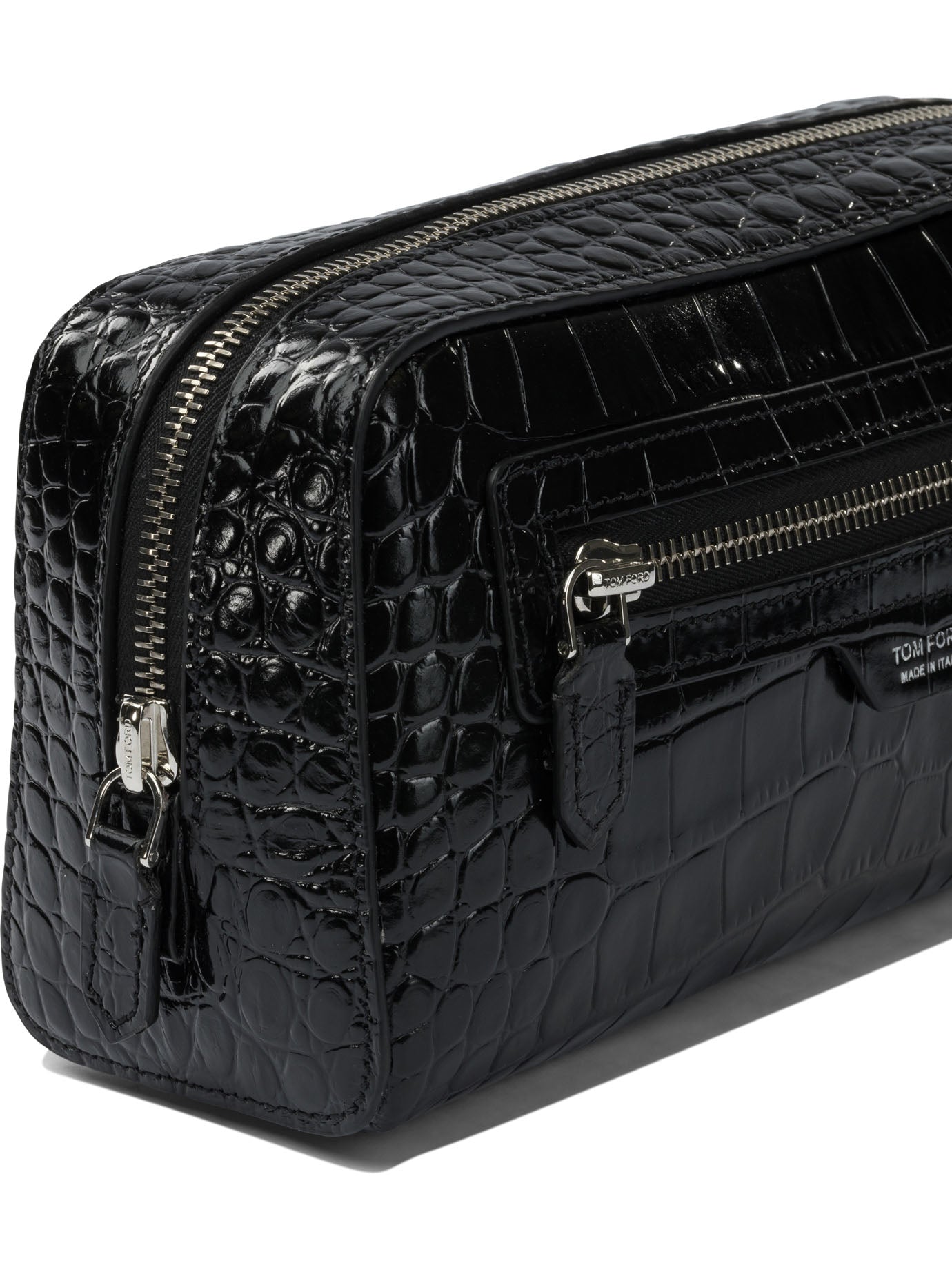 Tom Ford Crocodile Print Leather Beauty Case
