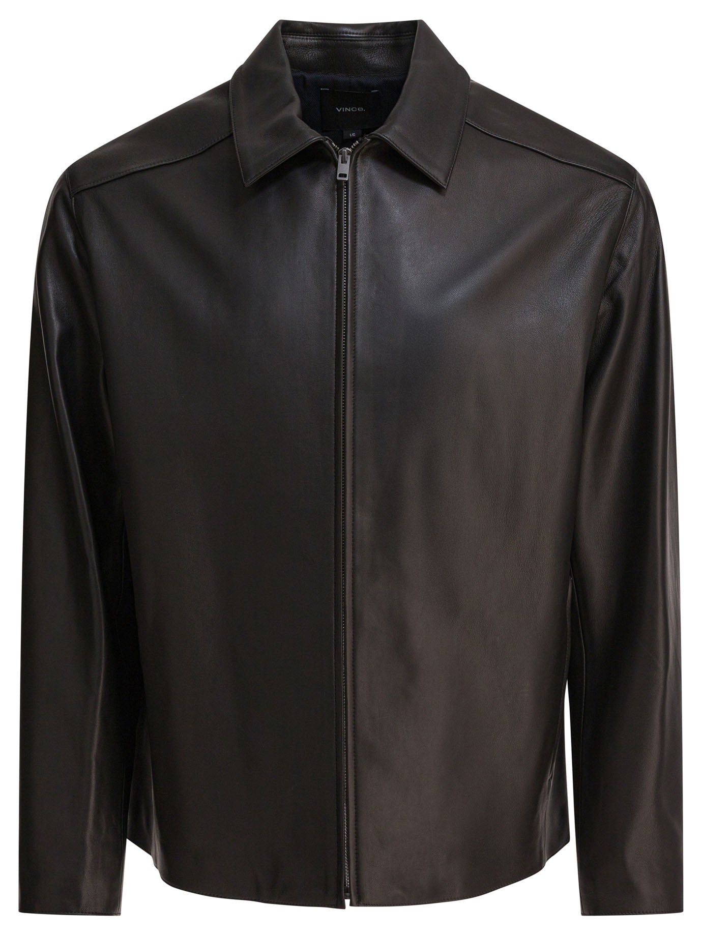 Vince Leather Jacket With Zipper