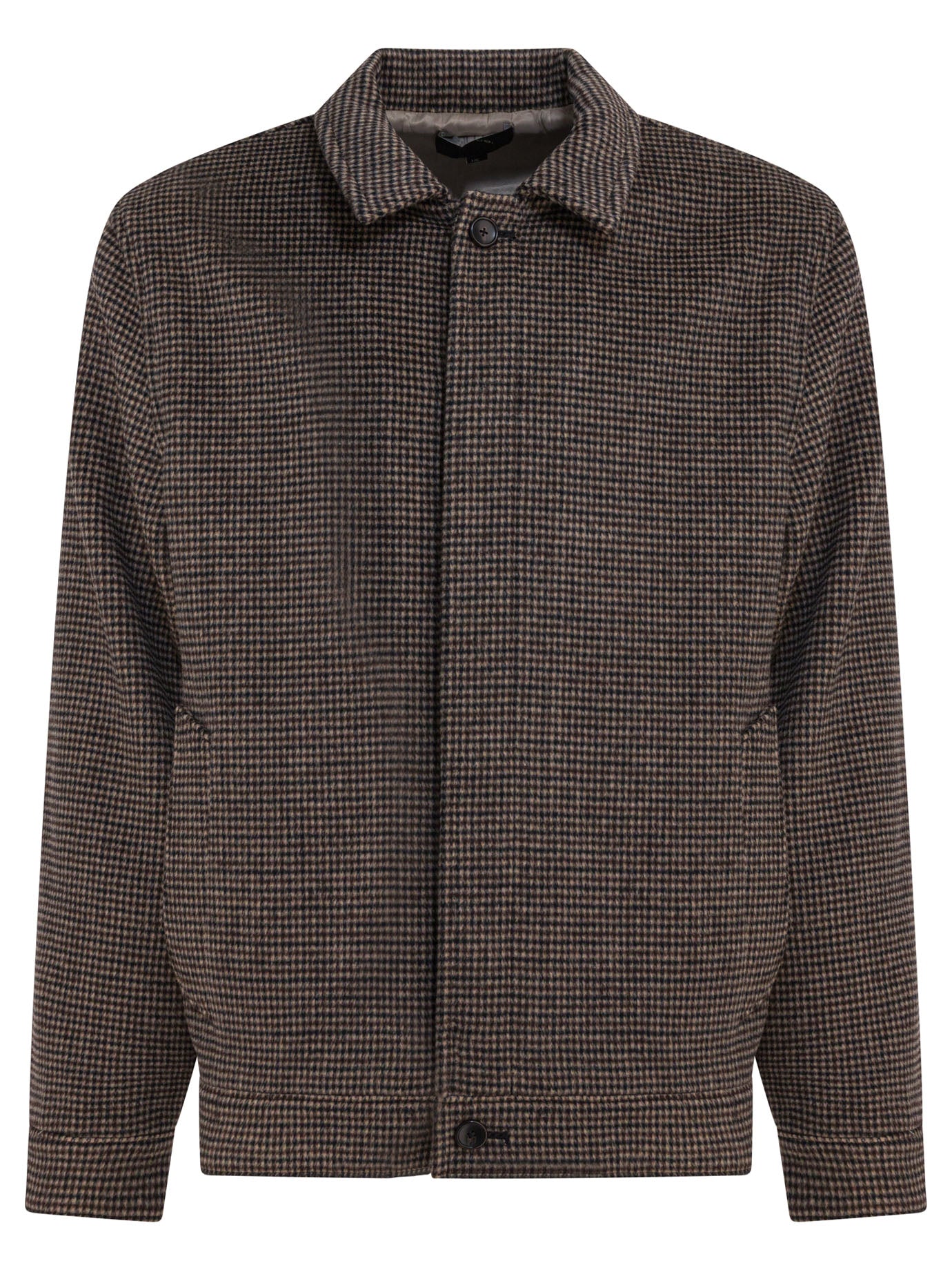 Vince Houndstooth Overshirt Jacket