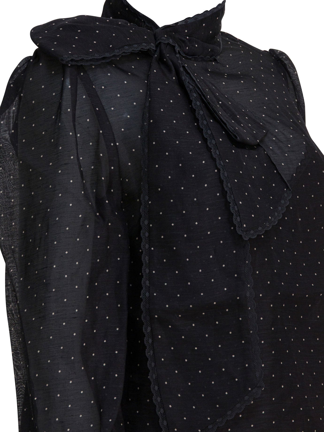 Zimmermann Silk And Linen Lavallière Dream Blouse