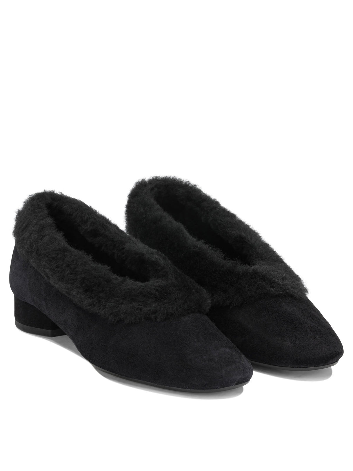 Aeyde Delia Shearling Classic Ballet Flats